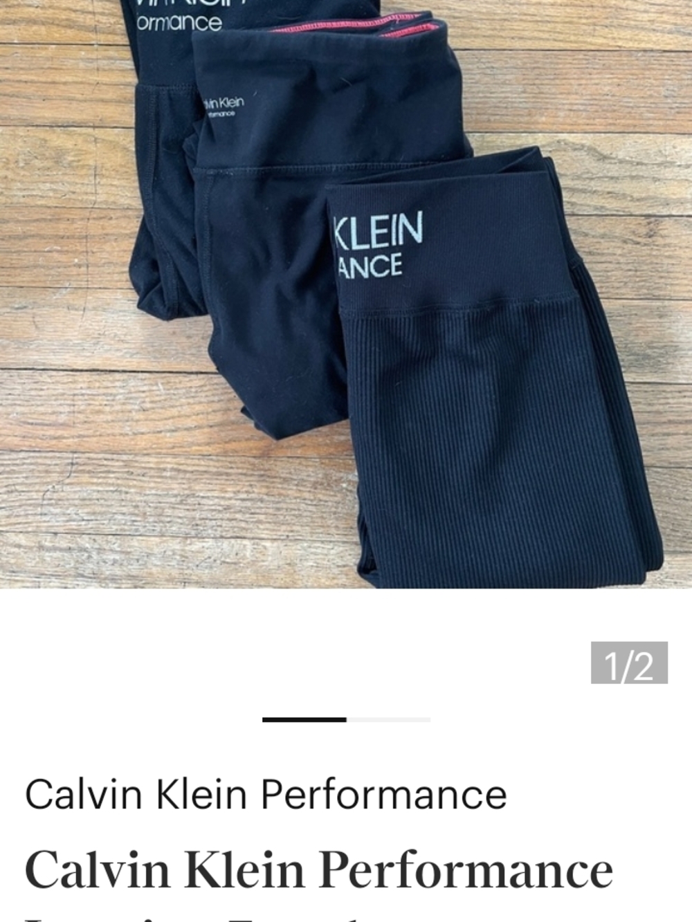 Calvin Klein Performance Kids Black Compression Leggings